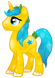 Size: 2205x3109 | Tagged: safe, artist:cloudy glow, derpibooru import, comet tail, crystal pony, pony, unicorn, g4, cloven hooves, crystal unicorn, headwear, horn, laurel wreath, male, simple background, solo, stallion, tail, tail band, transparent background