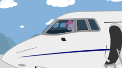 Size: 4000x2250 | Tagged: safe, artist:ifollowroads, derpibooru import, pinkie pie, earth pony, pony, g4, cockpit, female, mare, plane, solo, vehicle