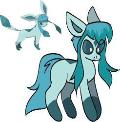 Size: 876x892 | Tagged: safe, artist:msponies, derpibooru import, earth pony, pony, g4, glaceon, pokémon, ponified, simple background, solo, species swap, transparent background