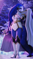 Size: 1920x3414 | Tagged: safe, artist:artempredator, derpibooru import, princess luna, anthro, g4, 3d, armor, helmet, solo