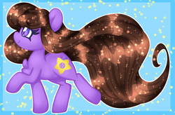 Size: 3348x2190 | Tagged: safe, artist:ladylullabystar, derpibooru import, oc, oc only, oc:plushie star, earth pony, pony, female, long mane, mare, solo, style emulation