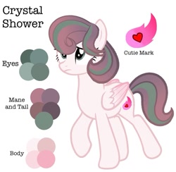 Size: 1089x1063 | Tagged: safe, artist:ameliastars2308, artist:raini-bases, derpibooru import, oc, oc only, oc:crystal shower, pegasus, pony, g4, base used, female, mare, offspring, parent:pound cake, parent:princess flurry heart, parents:poundflurry, simple background, solo, white background