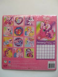 Size: 455x606 | Tagged: safe, derpibooru import, cheerilee (g3), pinkie pie (g3), rainbow dash (g3), scootaloo (g3), starsong, sweetie belle (g3), toola roola, butterfly, earth pony, pegasus, pony, unicorn, g3, g3.5, 2011, calendar, clothes, core seven, cute, dress, female, filly, fireplace, foal, hasbro, hasbro logo, horn, logo, mare, merchandise, my little pony logo, paintbrush, photo, sandcastle, standing, standing on one leg, sunglasses