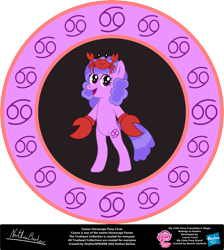 Size: 3468x3867 | Tagged: safe, artist:strykarispeeder, derpibooru import, crab, earth pony, pony, g4, bipedal, cancer (g4), cancer (horoscope), female, mare, ponyscopes, simple background, solo, transparent background