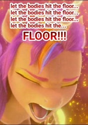 Size: 319x450 | Tagged: safe, artist:biker dash, edit, edited screencap, screencap, sunny starscout, earth pony, my little pony: make your mark, meme, singing