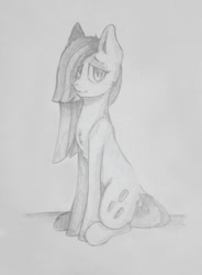 Size: 650x882 | Tagged: safe, artist:tarsaqus, derpibooru import, marble pie, earth pony, pony, pencil drawing, solo, traditional art