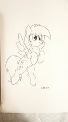 Size: 900x1600 | Tagged: safe, artist:tarsaqus, derpibooru import, derpy hooves, pony, solo, traditional art