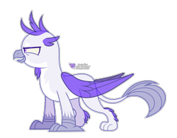 Size: 4500x3510 | Tagged: safe, artist:lavender-bases, derpibooru import, gallus, griffon, absurd resolution, base, grin, male, simple background, smiling, solo, transparent background, watermark