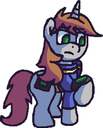 Size: 246x304 | Tagged: safe, artist:rosa ushiromiya, derpibooru import, oc, oc only, oc:littlepip, pony, unicorn, fallout equestria, digital art, female, horn, mare, pixel-crisp art, simple background, solo, transparent background