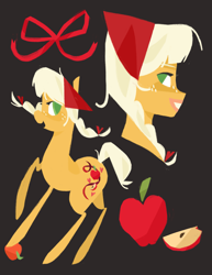 Size: 2879x3725 | Tagged: safe, artist:bunnpon, derpibooru import, applejack, earth pony, pony, redesign, solo