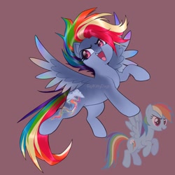 Size: 1920x1920 | Tagged: safe, artist:gigikittydays, derpibooru import, rainbow dash, alternate cutie mark, red background, simple background, solo