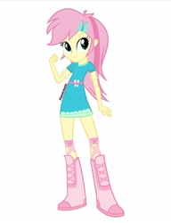 Size: 736x959 | Tagged: safe, artist:flame.byxix, derpibooru import, rainbow dash, equestria girls, g4, boots, boots swap, clothes, equestria girls redesign, high heel boots, shirt, shoes, simple background, skirt, solo, white background