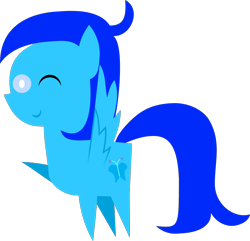 Size: 1088x1047 | Tagged: safe, artist:carrotorangelight, derpibooru import, oc, oc only, oc:blue flutterfly, original species, pegasus, pony, youkai, looking at you, one eye closed, pointy ponies, simple background, solo, spread wings, transparent background, wings, wink, winking at you