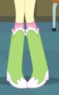 Size: 119x191 | Tagged: safe, derpibooru import, screencap, fluttershy, equestria girls, g4, boots, boots shot, clothes, cropped, high heel boots, legs, pictures of legs, polka dot socks, shoes, socks, solo