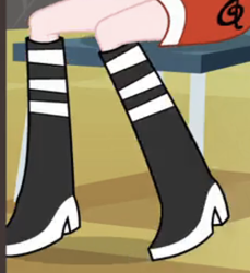 Size: 446x486 | Tagged: safe, derpibooru import, screencap, drama letter, watermelody, equestria girls, g4, boots, boots shot, boots showcase, cropped, feet shot, feet showcase, legs, legs shot, legs showcase, my little pony equestria girls, pictures of legs, shoes, sitting