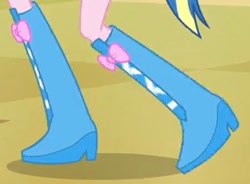 Size: 282x208 | Tagged: safe, derpibooru import, screencap, pinkie pie, equestria girls, g4, boots, boots shot, high heel boots, legs, pictures of legs, shoes, solo