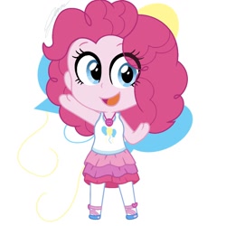 Size: 1080x1080 | Tagged: safe, artist:imtailsthefoxfan, derpibooru import, pinkie pie, human, equestria girls, g4, chibi, cutie mark, cutie mark background, simple background, solo, white background