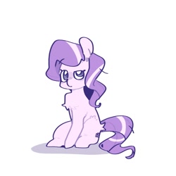 Size: 1200x1200 | Tagged: safe, artist:wogangtidemofashaonua, derpibooru import, diamond tiara, earth pony, pony, g4, chest fluff, female, filly, foal, looking at you, simple background, sitting, solo, white background