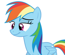 Size: 1280x1087 | Tagged: safe, artist:yellowdash1998v2, derpibooru import, rainbow dash, pegasus, pony, g4, sleepless in ponyville, cute, dashabetes, female, kindhearted, mare, simple background, smiling, solo, transparent background, vector, warm smile