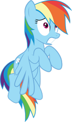 Size: 1280x2170 | Tagged: safe, artist:yellowdash1998v2, derpibooru import, rainbow dash, pegasus, pony, g4, horse play, female, flying, gritted teeth, mare, shocked, solo, spread wings, teeth, uh oh, vector, wings, worried