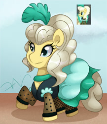 Size: 1300x1500 | Tagged: safe, artist:swasfews, derpibooru import, earth pony, pony, appleoosa's most wanted, g4, background pony, clothes, dress, screencap reference, solo, unnamed character, unnamed pony