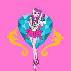 Size: 894x894 | Tagged: safe, artist:theemperorofhonor, derpibooru import, dean cadance, princess cadance, equestria girls, g4, clothes, cosplay, costume, gloves, sailor cadance, sailor moon (series), shirt, shoes, skirt, solo