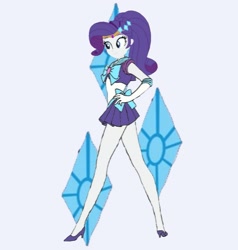 Size: 1125x1180 | Tagged: safe, artist:theemperorofhonor, derpibooru import, rarity, equestria girls, g4, clothes, cosplay, costume, gloves, sailor moon (series), sailor rarity, shirt, shoes, skirt, solo