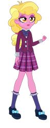 Size: 1787x4577 | Tagged: safe, artist:gmaplay, derpibooru import, taffy shade, equestria girls, friendship games, g4, clothes, crystal prep academy, crystal prep academy uniform, crystal prep shadowbolts, necktie, school tie, school uniform, schoolgirl, simple background, singing, solo, transparent background