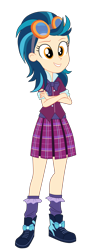 Size: 1900x5537 | Tagged: safe, artist:gmaplay, derpibooru import, indigo zap, equestria girls, friendship games, g4, clothes, crystal prep academy, crystal prep academy uniform, crystal prep shadowbolts, cute, necktie, school tie, school uniform, schoolgirl, simple background, singing, solo, transparent background, zapabetes