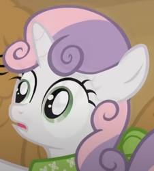 Size: 470x521 | Tagged: safe, derpibooru import, screencap, rarity, sweetie belle, g4, sisterhooves social, cropped, female, filly, foal, mare, shocked