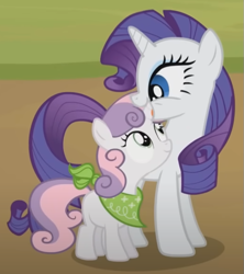 Size: 563x635 | Tagged: safe, derpibooru import, screencap, rarity, sweetie belle, pony, unicorn, g4, sisterhooves social, cropped, cute, duo, duo female, female, filly, foal, horn, mare, siblings, sisters