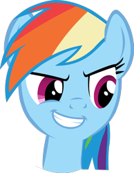 Size: 2044x2637 | Tagged: safe, artist:stardust-r3x, derpibooru import, rainbow dash, pony, g4, may the best pet win, head only, high res, simple background, smiling, smirk, solo, transparent background, vector