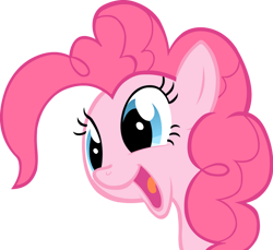 Size: 900x823 | Tagged: safe, artist:stardust-r3x, derpibooru import, pinkie pie, earth pony, pony, g4, cute, diapinkes, female, head only, mare, open mouth, simple background, transparent background, vector