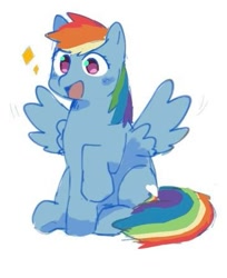 Size: 355x434 | Tagged: safe, artist:4803045255, derpibooru import, rainbow dash, pegasus, pony, solo