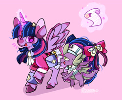 Size: 2048x1681 | Tagged: safe, artist:redhooves, derpibooru import, spike, twilight sparkle, twilight sparkle (alicorn), alicorn, pony, clothes, cute, glowing, glowing horn, horn, magic, scroll, winged spike, wings