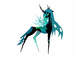 Size: 2500x2000 | Tagged: safe, artist:xianzhang909, derpibooru import, queen chrysalis, changeling, changeling queen, pony, female, mare, simple background, solo, white background