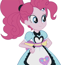 Size: 2375x2520 | Tagged: safe, derpibooru import, edit, edited screencap, editor:homersimpson1983, screencap, pinkie pie, human, equestria girls, g4, background removed, female, not a vector, waitress