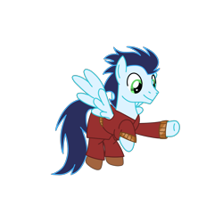 Size: 2100x2100 | Tagged: safe, artist:chanyhuman, derpibooru import, soarin', pegasus, pony, g4, flying, goitosuros, male, scythian, simple background, stallion, transparent background, vector, wings