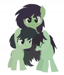 Size: 1421x1662 | Tagged: safe, artist:mandumustbasukanemen, derpibooru import, oc, oc:anon filly, female, filly, foal, reeee, trio