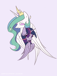 Size: 750x1001 | Tagged: safe, artist:jess181307, derpibooru import, princess celestia, twilight sparkle, pony, solo