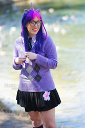 Size: 1329x2000 | Tagged: safe, derpibooru import, twilight sparkle, human, g4, 2013, clothes, cosplay, costume, glasses, irl, irl human, photo, solo