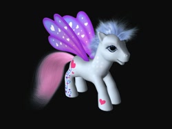 Size: 640x480 | Tagged: safe, artist:exflyer, derpibooru import, heart bright, flutter pony, g3, 3d, 3d model, female, mare, simple background, solo