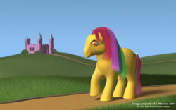 Size: 640x400 | Tagged: artist needed, safe, derpibooru import, earth pony, pony, twinkle eyed pony, g1, 2004, 3d, 3d model, dream castle, female, mare, tic tac toe (g1)