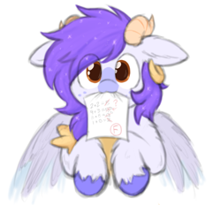 Size: 846x785 | Tagged: safe, artist:aaathebap, derpibooru import, oc, oc only, oc:galaxytrail, dracony, dragon, hybrid, cute, looking at you, math, simple background, solo, white background