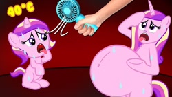 Size: 686x386 | Tagged: safe, derpibooru import, princess cadance, human, pony, g4, cringe comedy, cursed, cursed image, elsagate, irl, irl human, photo, pregdance, pregnant, wat, wingless, wtf, youtube link