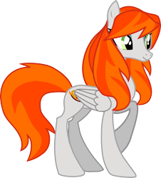 Size: 3393x3756 | Tagged: safe, artist:anonymous, derpibooru import, oc, oc only, oc:ginger peach, pegasus, pony, concave belly, female, mare, show accurate, simple background, solo, thin, transparent background, vector