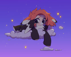 Size: 2480x1995 | Tagged: safe, artist:vensual99, derpibooru import, oc, oc only, pegasus, pony, cloud, fetlock tuft, lying down, on a cloud, prone, solo