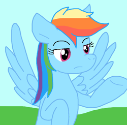 Size: 778x766 | Tagged: safe, artist:cmara, derpibooru import, rainbow dash, pegasus, g4, female, solo