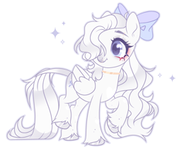 Size: 4758x4000 | Tagged: safe, artist:michiharas, derpibooru import, oc, oc:vanilla daydream, pegasus, pony, absurd resolution, bow, female, hair bow, mare, simple background, solo, white background