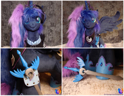 Size: 2560x2000 | Tagged: safe, artist:1stastrastudio, derpibooru import, princess luna, pony, g4, irl, photo, plushie, solo, sword, weapon